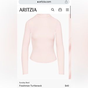 Pink turtleneck Aritzia